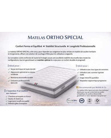 Matelas Orthopédique : H4  Maintien ferme & durable | Mobili & Co