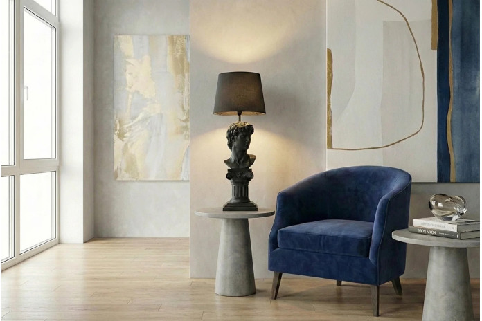 Lampe Sculpture L'AURIGE 72cm Noire | Design Chic Mobili & Co