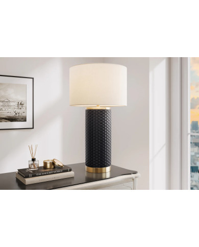 Lampe Céramique VENDÔME 70cm Noir et Or | Chic Mobili & Co