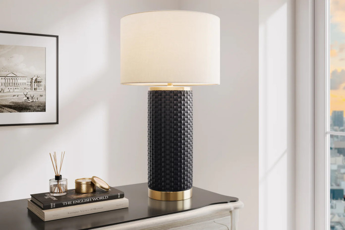 Lampe Céramique VENDÔME 70cm Noir et Or | Chic Mobili & Co
