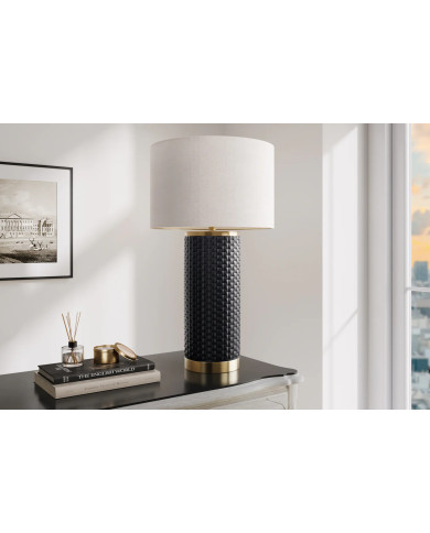 Lampe Céramique VENDÔME 70cm Noir et Or | Chic Mobili & Co