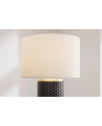 Lampe Céramique VENDÔME 70cm Noir et Or | Chic Mobili & Co