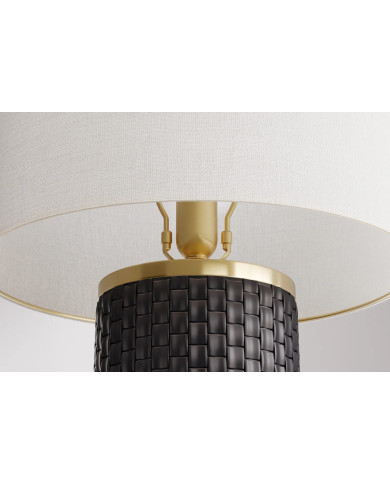 Lampe Céramique VENDÔME 70cm Noir et Or | Chic Mobili & Co