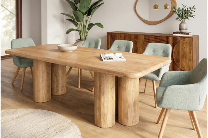 Table Manguier BAOBAB 240cm | 6 Pieds Troncs Design Unique