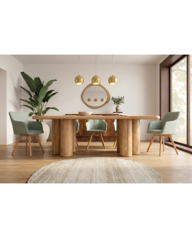 Table Manguier BAOBAB 240cm | 6 Pieds Troncs Design Unique