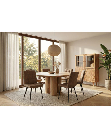 Table Ronde BAOBAB Ø 140cm Manguier Massif | Mobili & Co Annonay