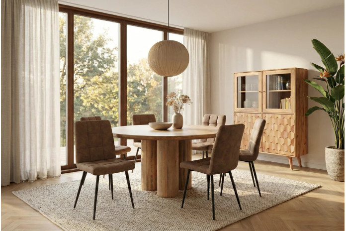 Table Ronde BAOBAB Ø 140cm Manguier Massif | Mobili & Co Annonay