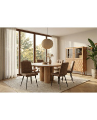 Table Ronde BAOBAB Ø 140cm Manguier Massif | Mobili & Co Annonay