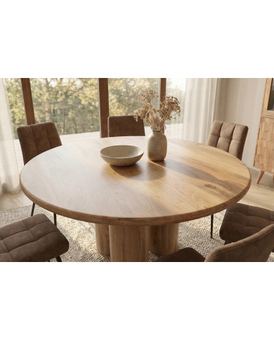 Table Ronde BAOBAB Ø 140cm Manguier Massif | Mobili & Co Annonay