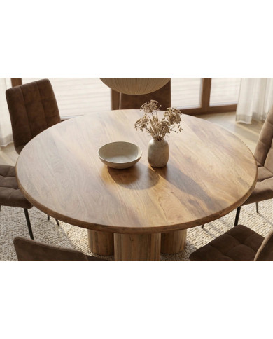 Table Ronde BAOBAB Ø 140cm Manguier Massif | Mobili & Co Annonay