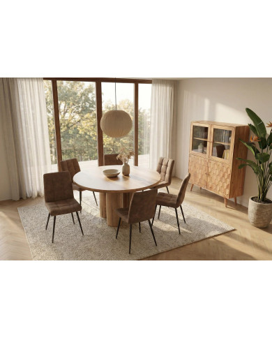 Table Ronde BAOBAB Ø 140cm Manguier Massif | Mobili & Co Annonay