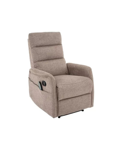 Fauteuil Relax Électrique Massant ELEGANCE - Tissu Beige Brego