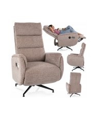 Fauteuil Relax Électrique 360° FENIX RAVEN beige| Confort Premium