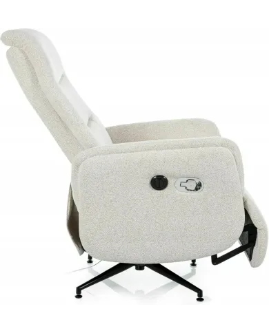 Fauteuil Relax Inclinable Nestor Raven Beige - Confort Premium