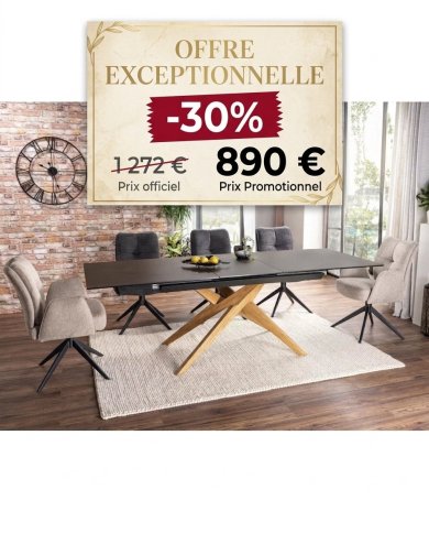 Commode 4 tiroirs et 2 portes 120 cm gris graphite Ambiance