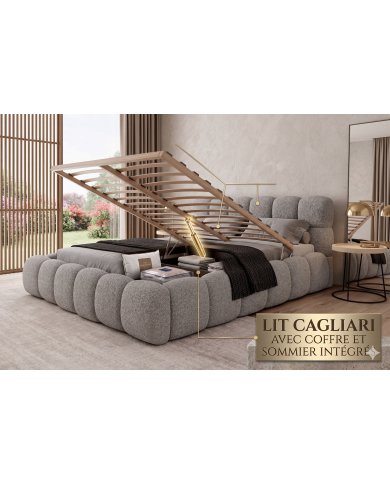 Lit Coffre Cagliari Absolute Design | Sommier et coffre Inclus | Altera
