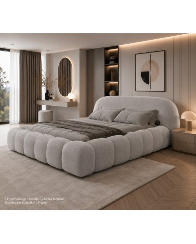 Lit Coffre Orlando Design | Sommier+Coffre Rangement Inclus | Altera Mobilier