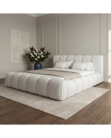 Lit Coffre Adele Design | Sommier+Coffre Rangement Inclus | Altera Mobilier