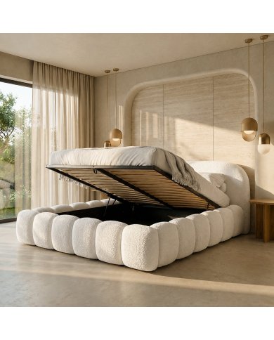 Lit Coffre Firenze Slim Design | Sommier et coffre Inclus | Altera