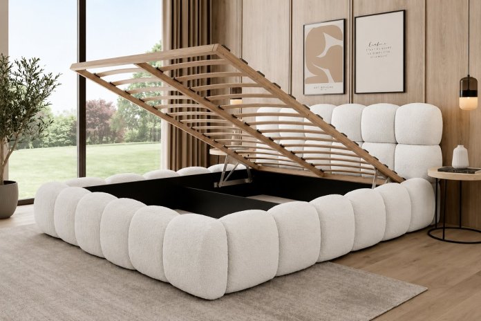 Lit Coffre Cagliari Absolute Design | Sommier et coffre Inclus | Altera