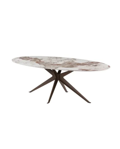 Table ovale céramique bronze 220 cm ORA