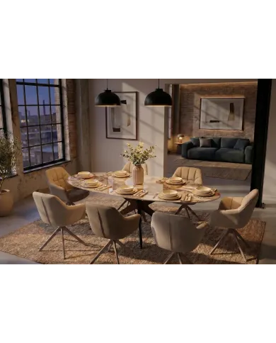 Table ovale céramique bronze 220 cm ORA