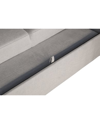 Canapé convertible beige 245 cm avec rangement MALO