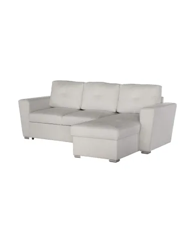 Canapé convertible beige 245 cm avec rangement MALO