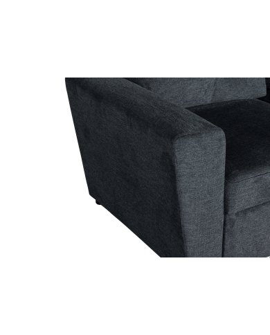 Canapé convertible gris foncé 245 cm avec rangement MALO