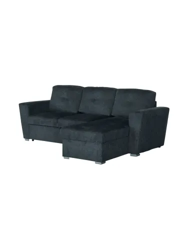 Canapé convertible gris foncé 245 cm avec rangement MALO