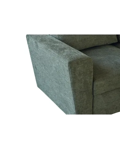 Canapé convertible vert 245 cm avec rangement MALO