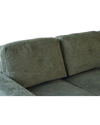 Canapé convertible vert 245 cm avec rangement MALO