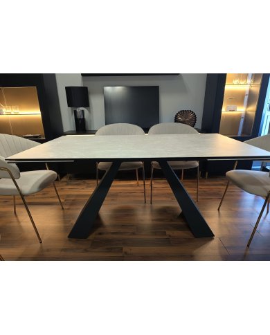 Table Extensible SALVADORE Céramique Diamond Cream 160-240cm