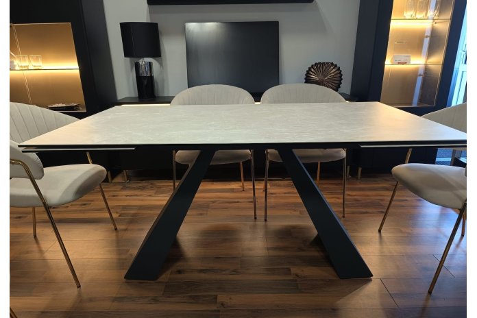 Table Extensible SALVADORE Céramique Diamond Cream 160-240cm