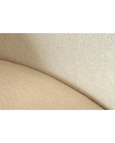 Canapé Arrondi HORIZON Bouclette Beige 229cm