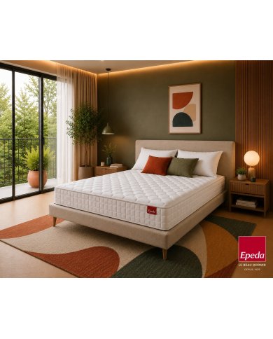 Matelas Epeda Fréquence 22cm | Ressorts Ensachés Fabriqué en France