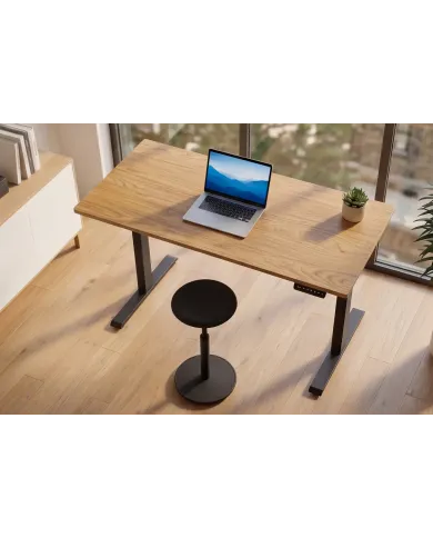 Bureau Assis-Debout Électrique Chêne et Métal 120x60 cm - UP WOOD | Mobili & Co
