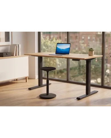 Bureau Assis-Debout Électrique Chêne et Métal 120x60 cm - UP WOOD | Mobili & Co