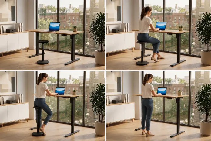 Bureau Assis-Debout Électrique Chêne et Métal 160x60 cm - UP WOOD | Mobili & Co