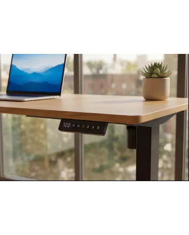 Bureau Assis-Debout Électrique Chêne et Métal 160x60 cm - UP WOOD | Mobili & Co