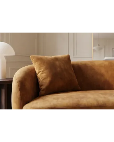 Canapé 2 Places 180 cm en Velours moutarde - MILANO | Mobili & Co