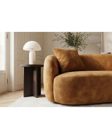 Canapé 2 Places 180 cm en Velours moutarde - MILANO | Mobili & Co