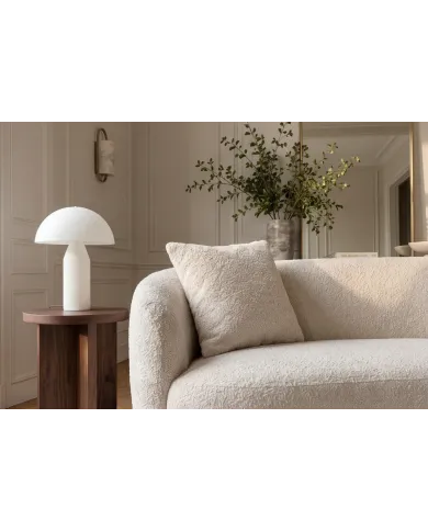 Canapé 2 Places 180 cm en Tissu Bouclé Beige - MILANO | Mobili & Co