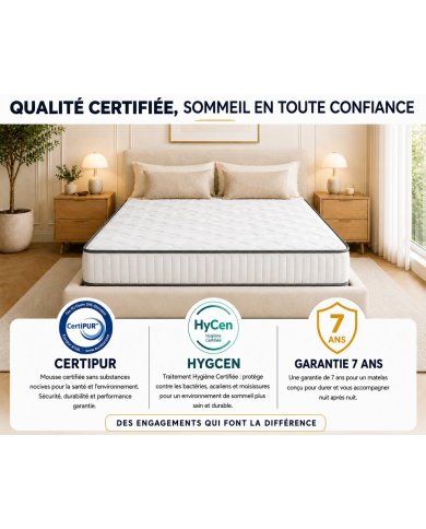 Matelas Hybride Dreamlux : Ressorts & Mémoire de formes| Altera Mobilier