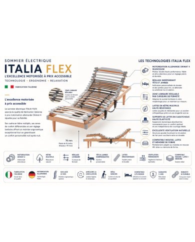 Sommier Électrique ITALIA FLEX : Meilleur Rapport Qualité/Prix