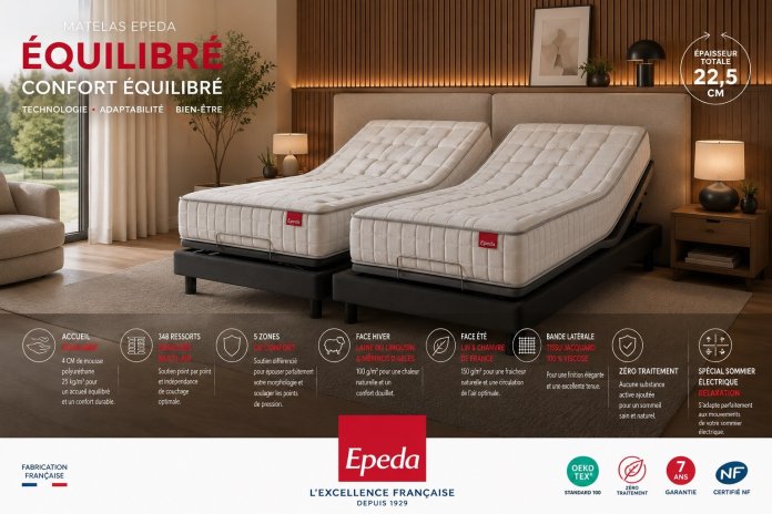 Matelas Relaxation Epéda Élégance Équilibré | Altera Mobilier
