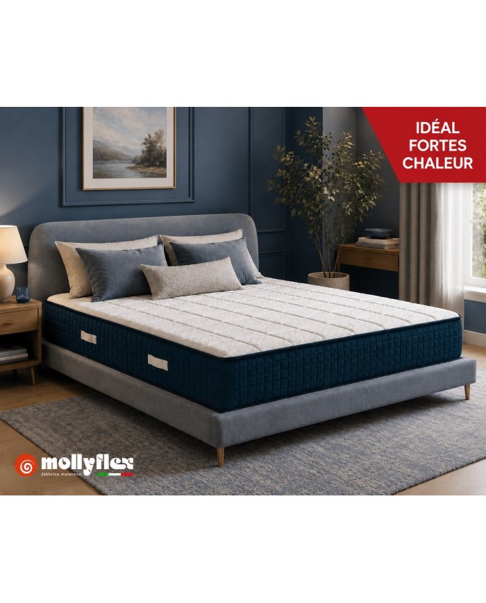 Matelas mémoire de forme rafraîchissant spécial sportifs & fortes chaleurs 25 cm AERO FRESH
