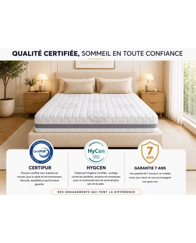 Matelas Aloe Verde 2.0 Serenity | Mémoire de Forme & Aloe Vera