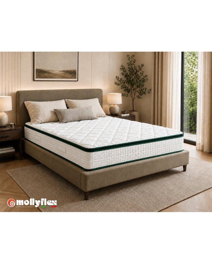 Matelas mémoire de forme et ressorts avec sur-matelas intégré 27 cm FARMASTATIC