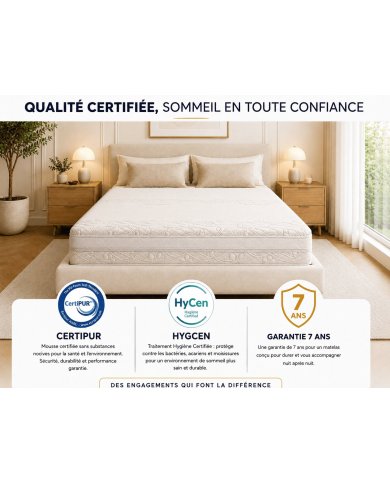 Matelas Cotton Organique 22cm Mollyflex | Altera Mobilier